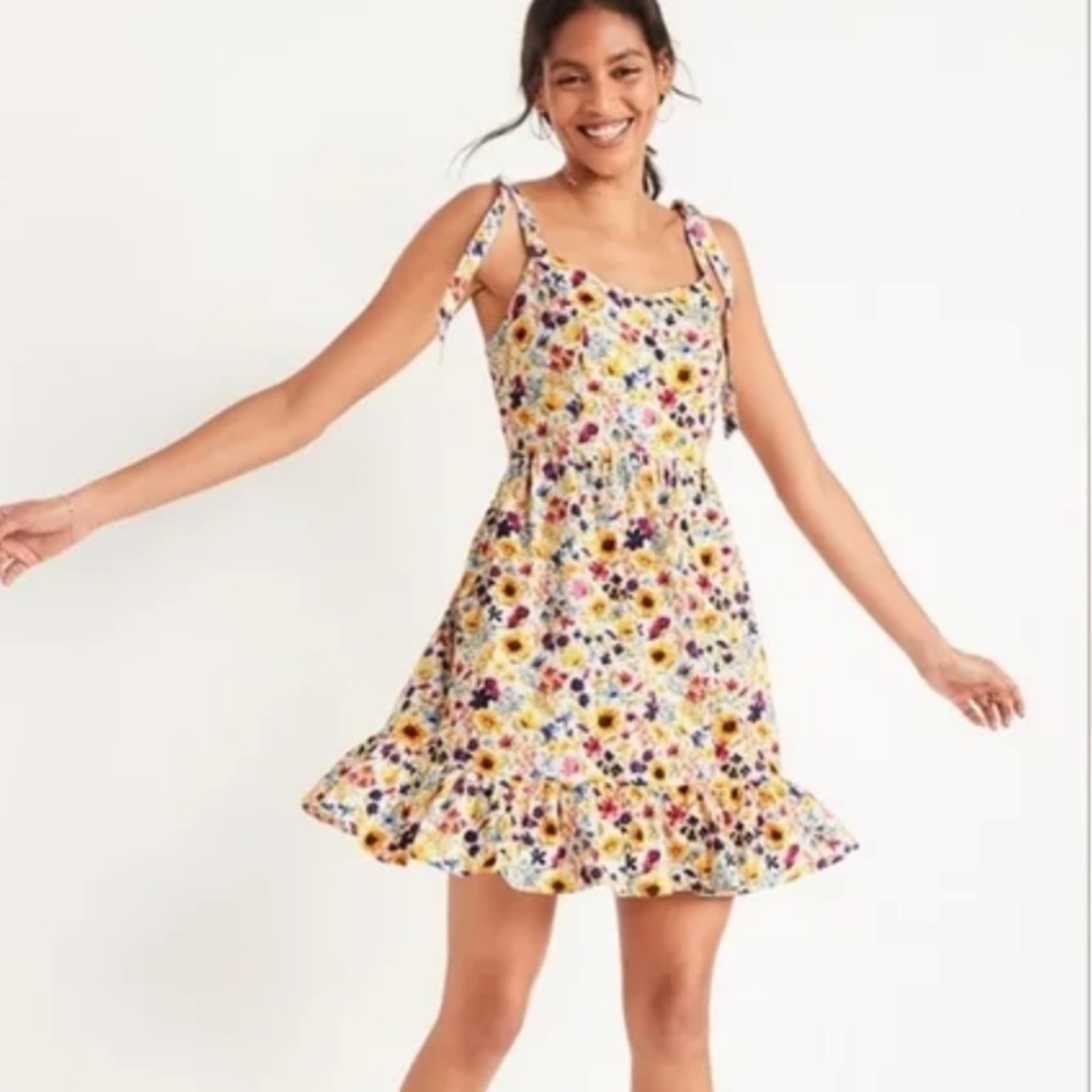 NWT XL Old Navy Sunflower Floral Print Sundress